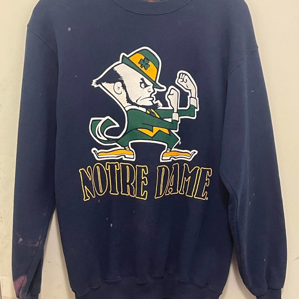 Vintage PM Sports ND University of Notre‎ Dame Fighting Irish Sweater Medium USA